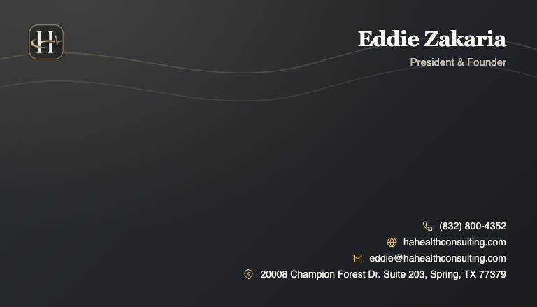 Eddie Zakaria business card